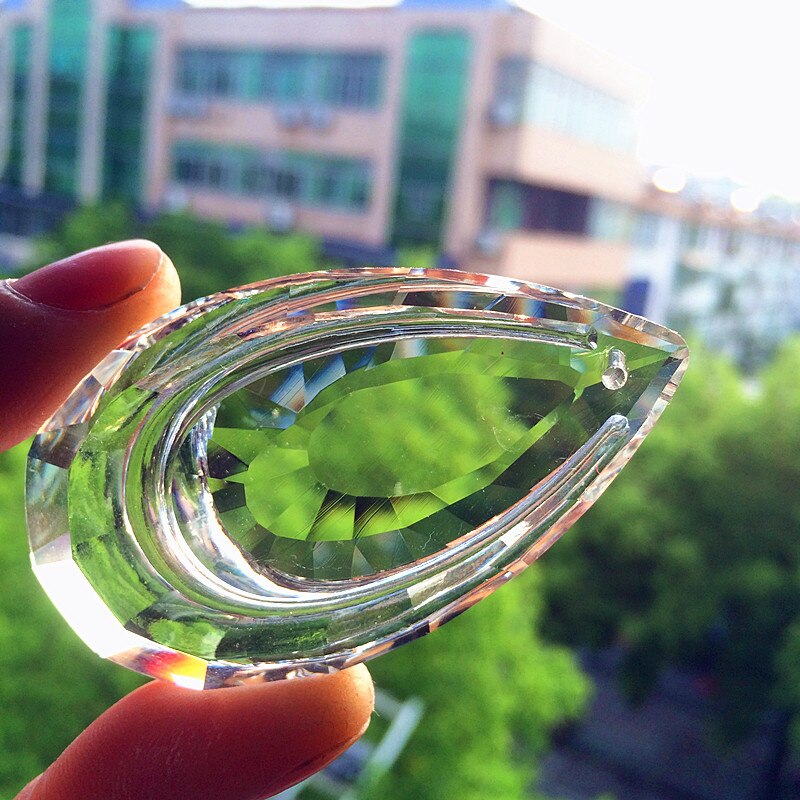(Gratis Ring) 63mm K9 Crystal Shell Vorm Champane/AB/Clear Kleur Kroonluchter Hanger Mooie Verlichting Deel Woondecoratie