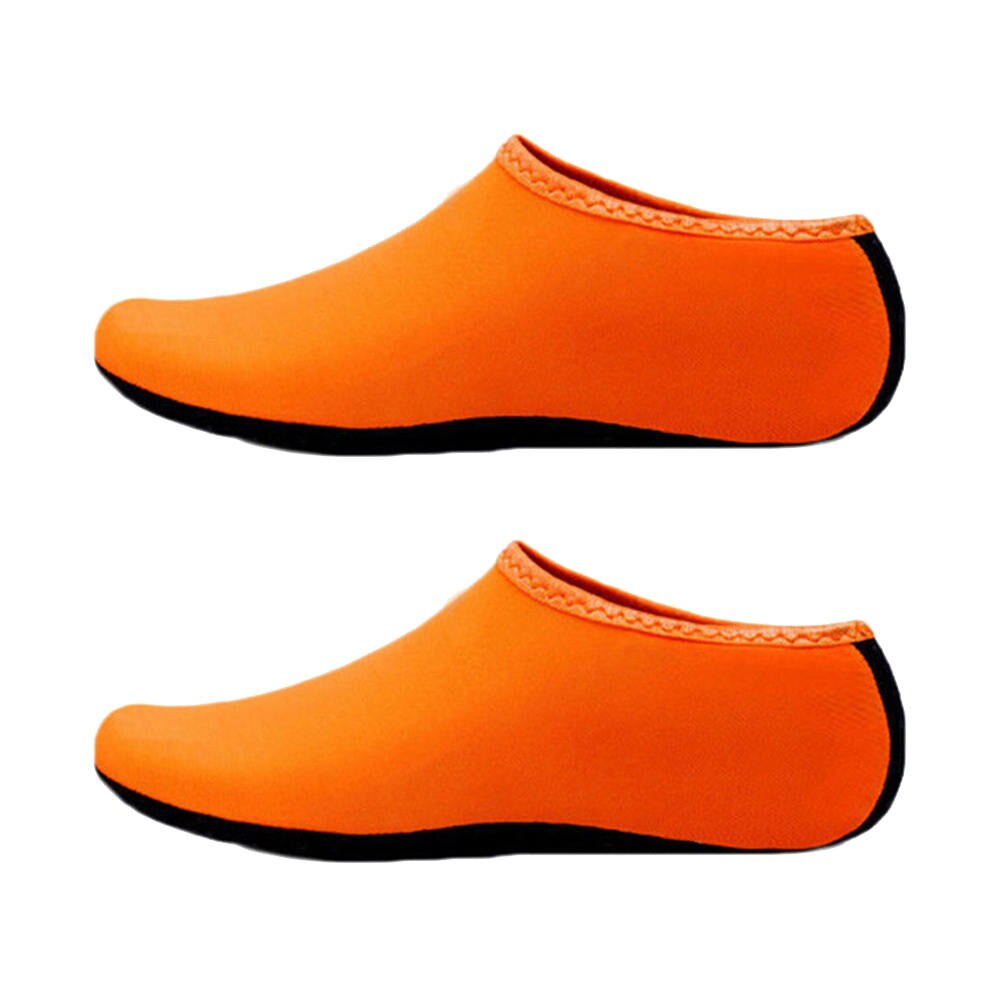 Beach Swimming Water Socks Anti Slip Shoes Dance Swim Pool Diving Underwater Sport Shoes Beachwear: Orange / 37-38 yard