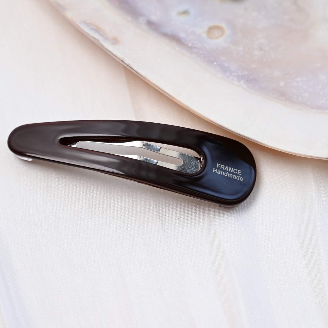 Czerwone spinki robić włosów Czarne klipsy dla dziewczynek i kobiet Acetatowe spinki robić włosów w kształcie kropli wody Akcesoria robić włosów o długości 7,3 cm: BŁĘKITNA