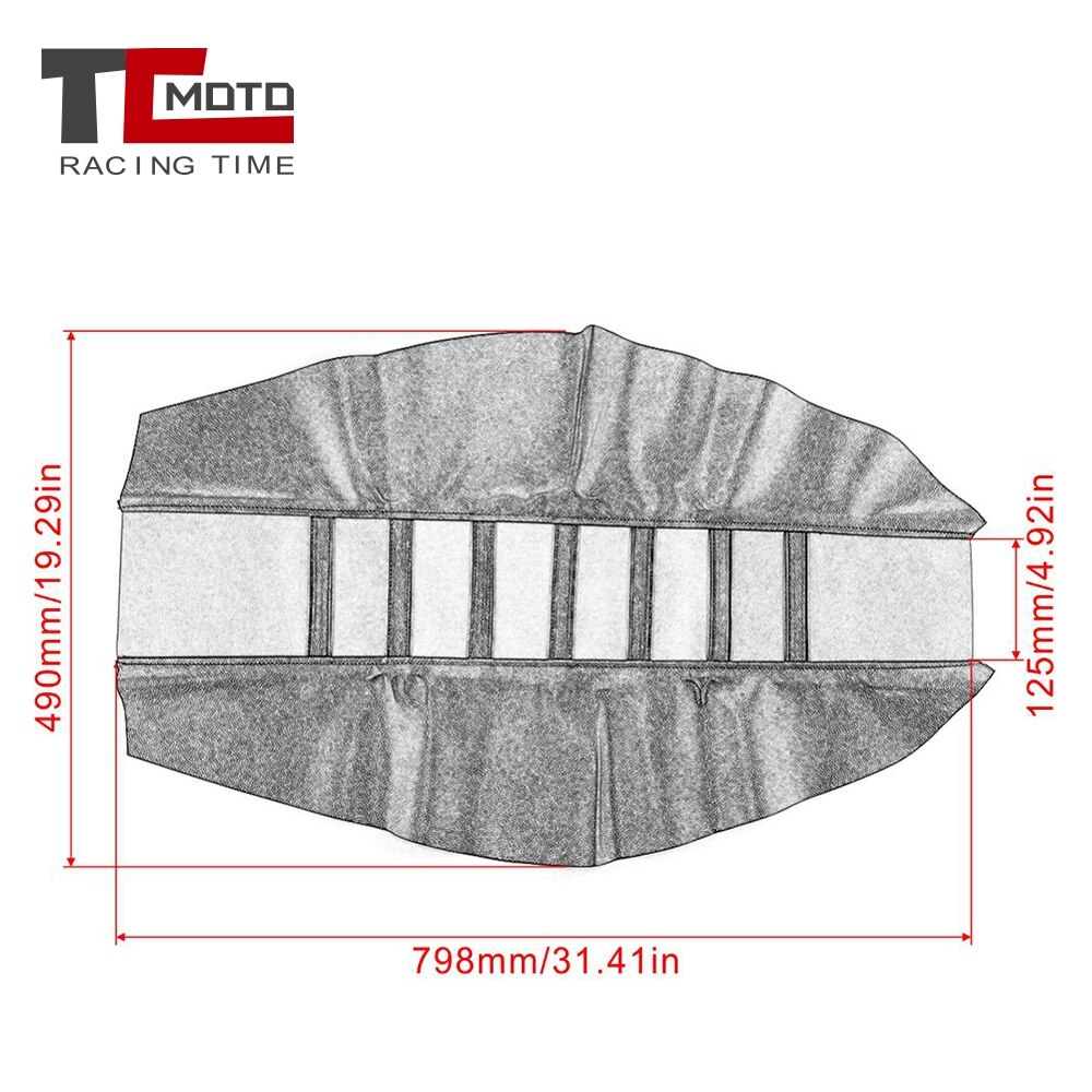 Motocicleta listrado macio-grip gripper macio capa de assento de borracha para yamaha yz yzf wr ttr 125 250 400 450 426 yz250f wr450f