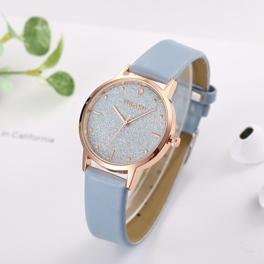 Relojes de muñeca Retro para mujer, pulsera de cuarzo con correa de cuero, decoración informal sencilla