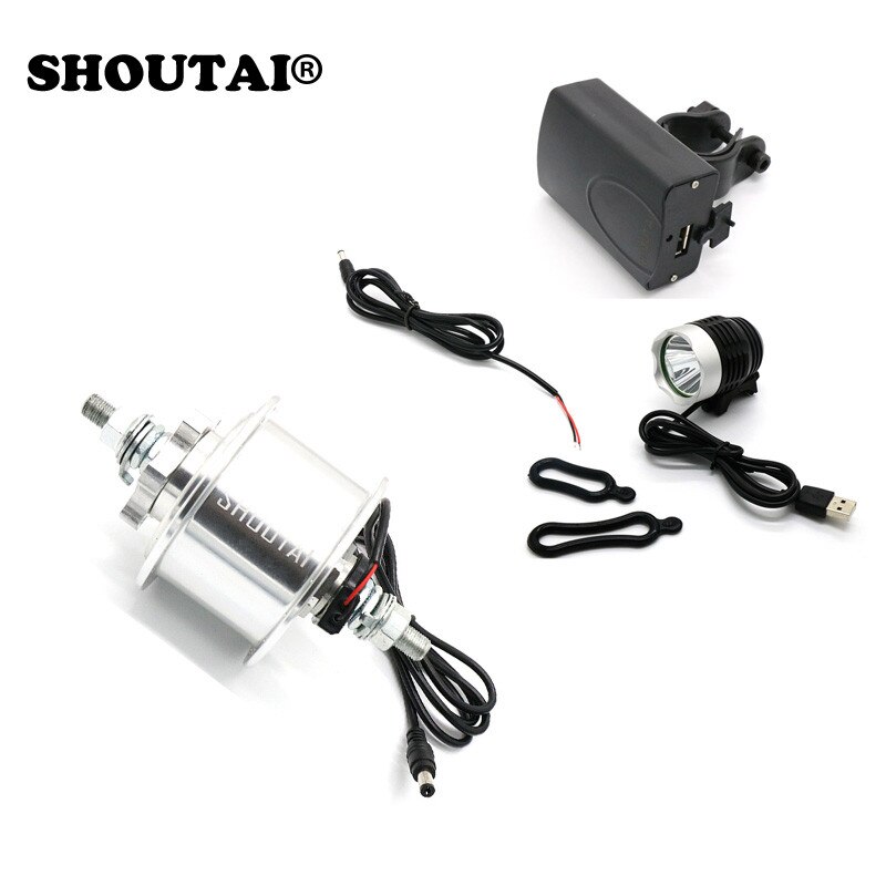 36 Hole 6V 3w Power Bearing Bicycle Electricity Generator Bike Hubs MTB Mountain Bike Dynamo Hub Voltage Rechargeable Lighting: black