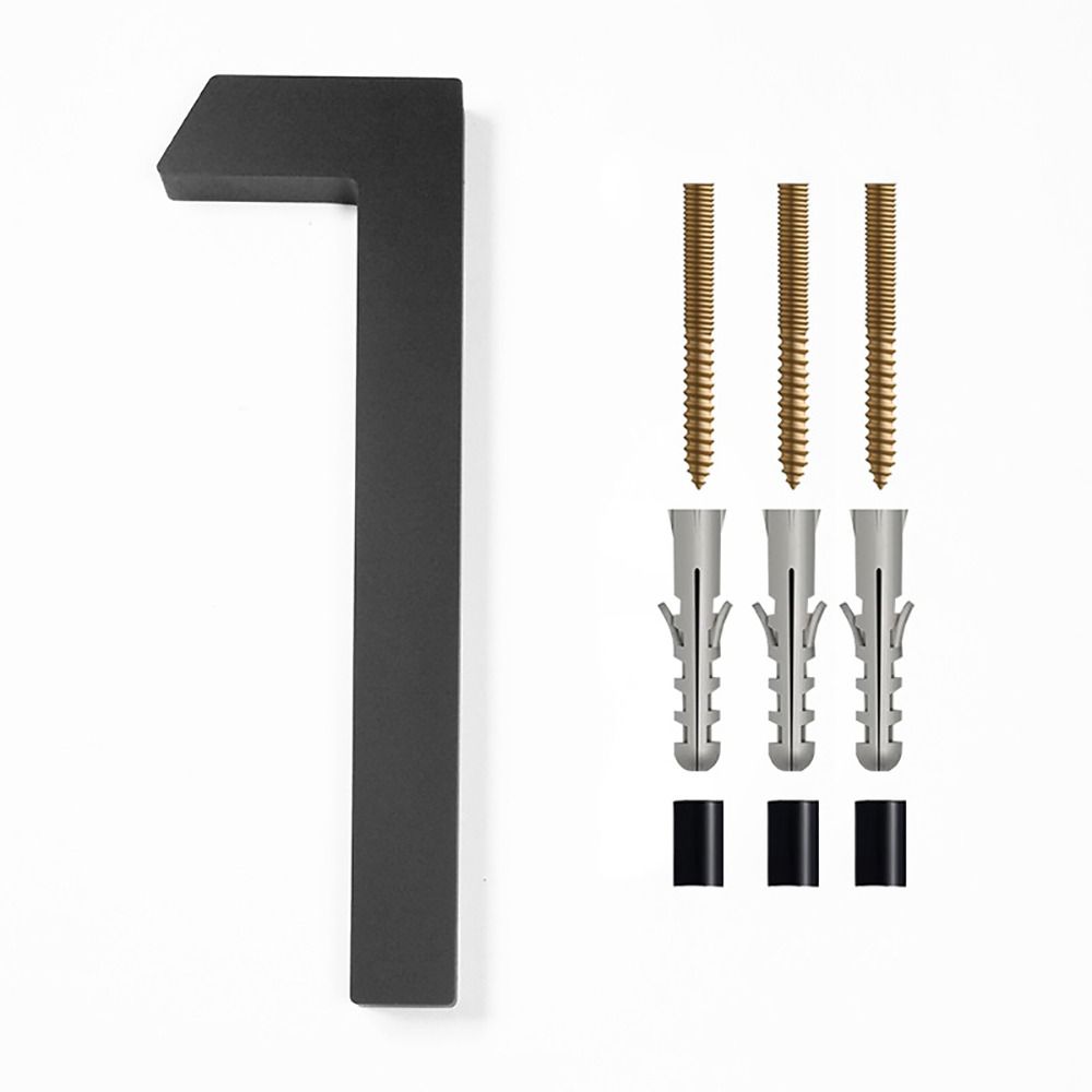 6" Floating House Number Modern House Numbers Garden Door Number with Nail Kit Black 911 Visibility Signage Mailbox Decor: Khaki