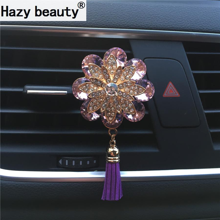 Auto parfum auto airconditioner luchtuitlaat clip decoratie Versierd met diamant clip vrouwelijke solid parfum auto Auto-styling