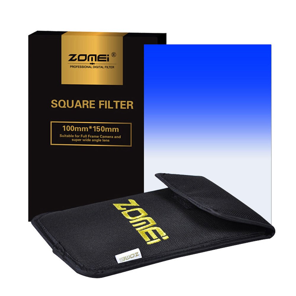 Zomei-Kit de filtro cuadrado para Cokin Z-Pro Cokin Z Lee, set de Té Azul, naranja y rojo de 100x150mm: Gradual Blue
