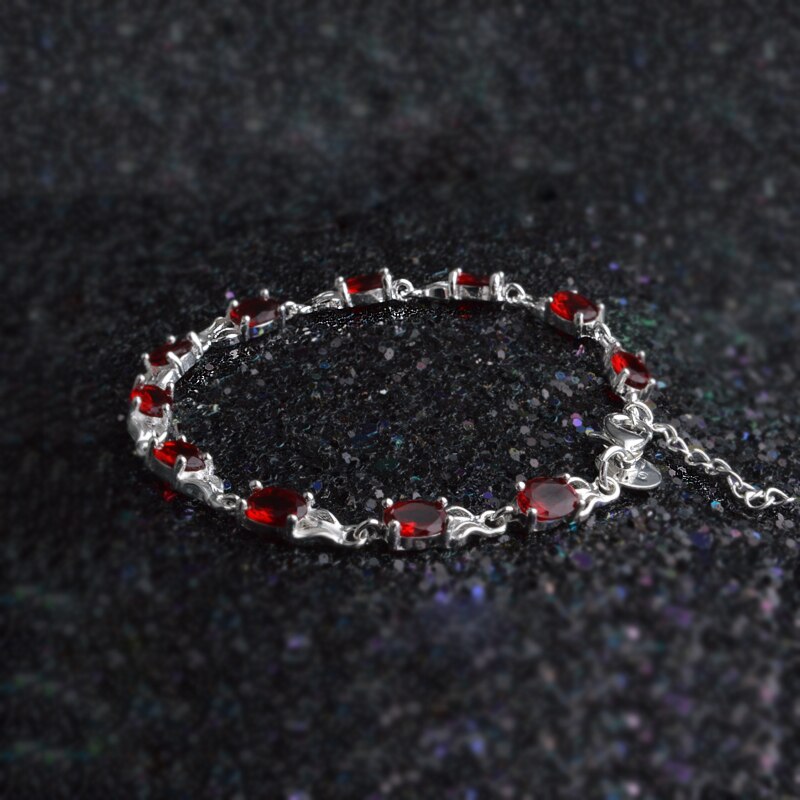 Top Luxe Rode Cz Armbanden Voor Vrouwen 925 Sterling Zilver Silvercharm Armbanden Armband Sieraden