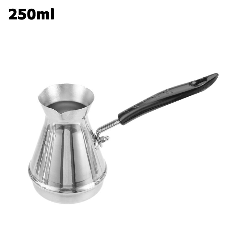 Turkkilainen kahvipannu cevze ibrik ruostumaton teräs arabica kahvinkeitin vedenkeittimet perkolaattorit eurooppalaiset pitkävartiset mokka-mokakattilat: 250ml