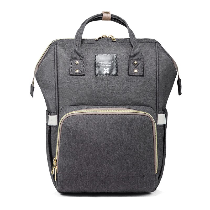 Style Diaper Bag Shoulder Multi-functional Large-Volume MOTHER'S Bag Mommy Bag Baoma Nursing Backpack Women's: Dark Gray