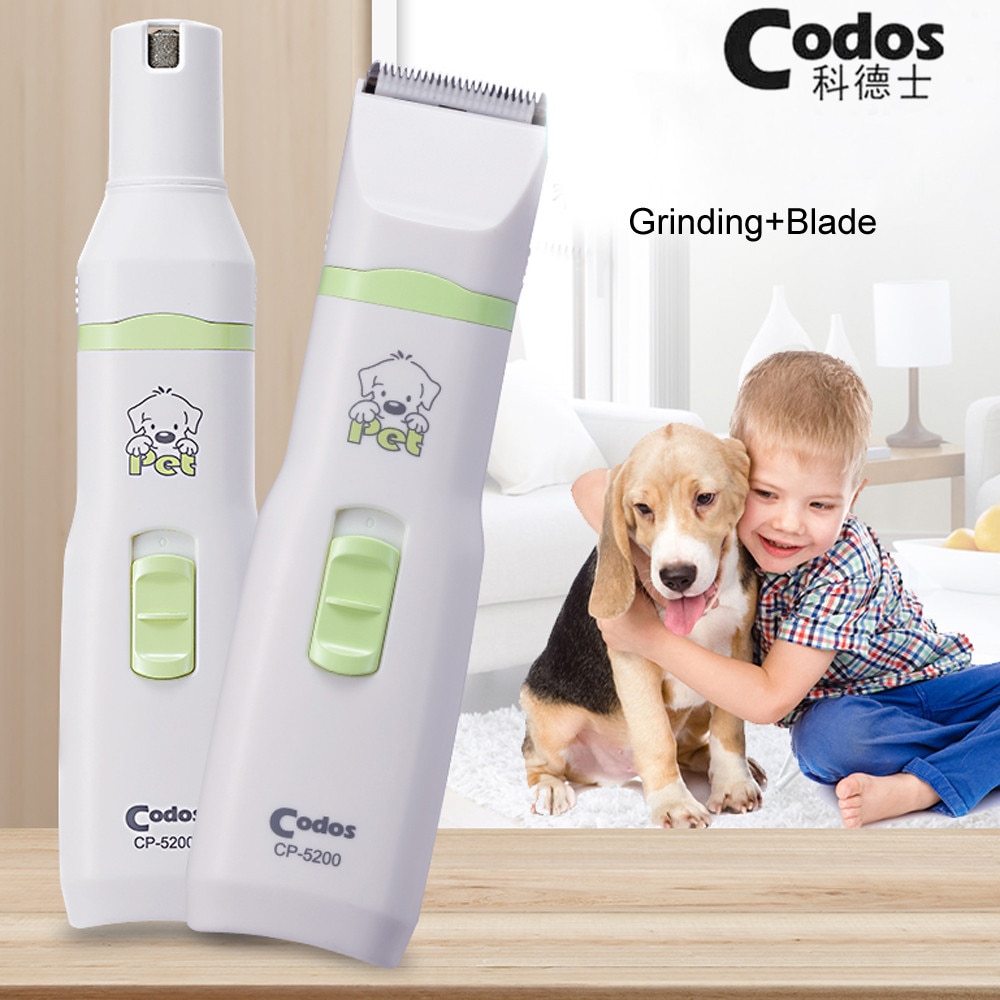 2 In 1 Pet Hond Kat Hair Trimmer Poot Nail Grinder Grooming Clippers Nail Snijder Haar Snijmachine Codos CP-5200