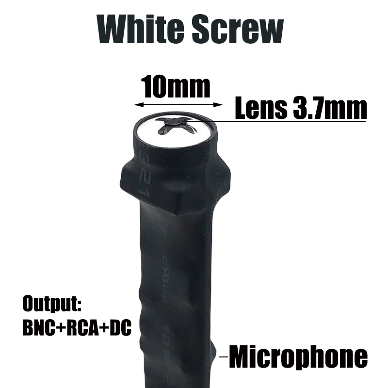 1080p Mini AHD Security Analog Camera, 3.7mm Lens, BNC/RCA/DC, Video/Audio/Power, PAL/NTSC option