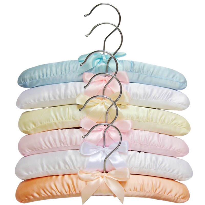 5 stks/partij baby doek hangers kinderen polyester multicolor clohtes rack kids hangers voor kleding 25cm
