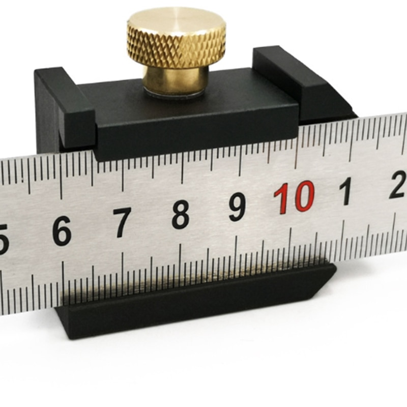 Winkel Scribe Holzbearbeitung Linie Scribe Holz Ausgeschlossen Carpenter Lage Locator Stahl Lineal Block Gauge Holzbearbeitung Werkzeuge (Mit Lineal)