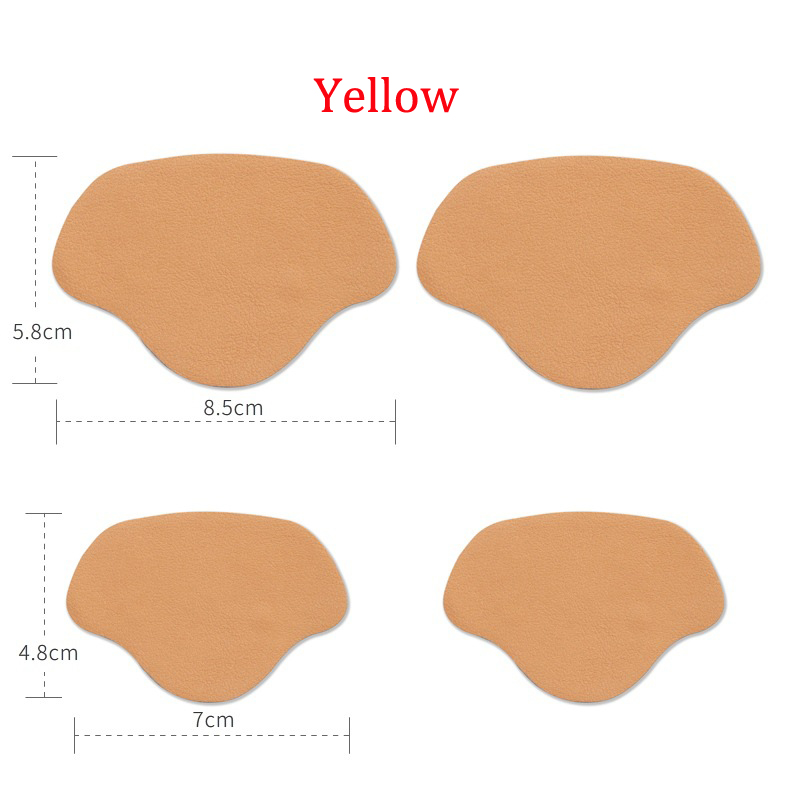 Plantillas con parche para zapatos deportivos, almohadillas antidesgaste para pies, plantilla protectora para el talón, pegatina trasera, tamaño ajustable, 4 Uds.: Negro