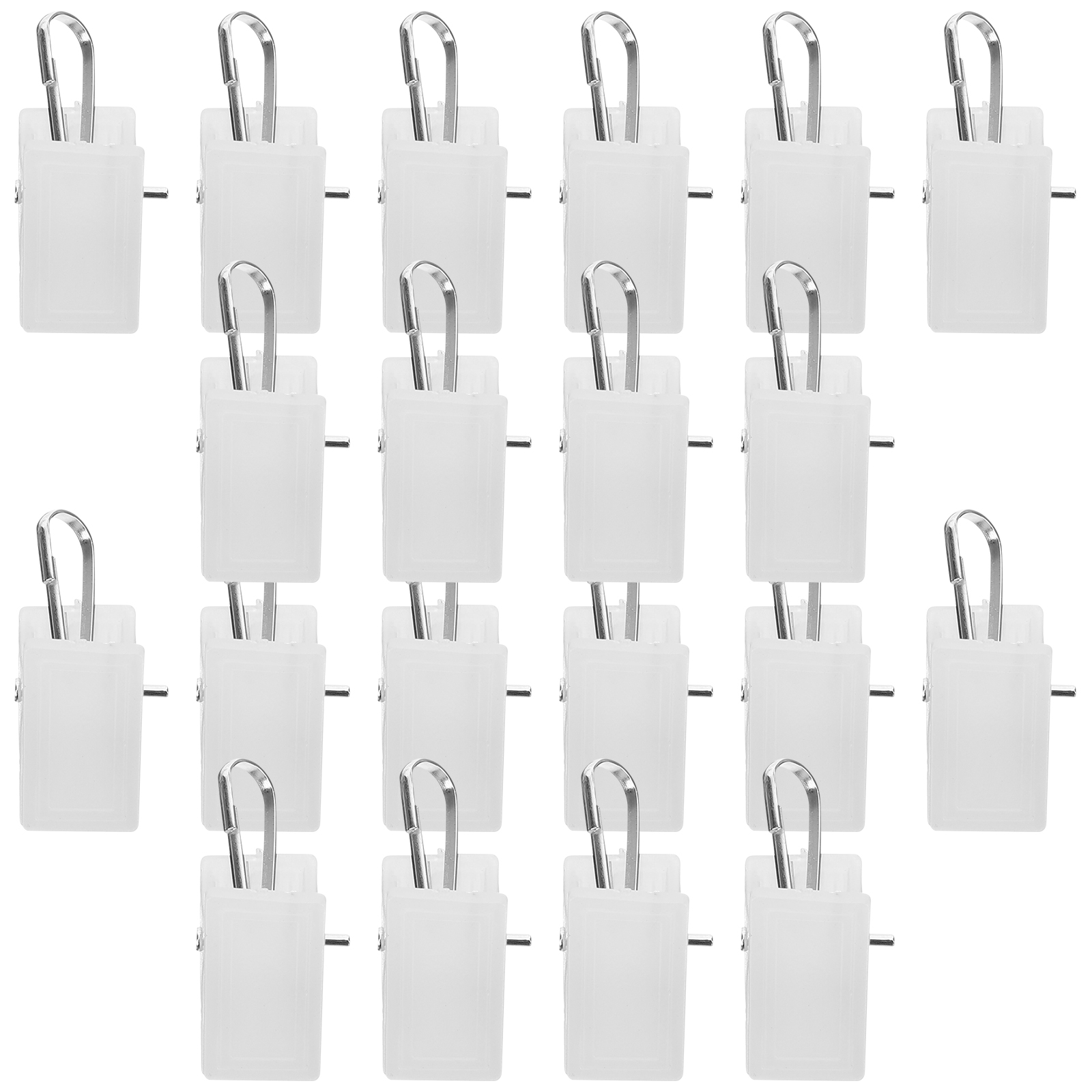 20 Pcs Plastic Curtain Clip Clips with Hooks Rings... – Grandado