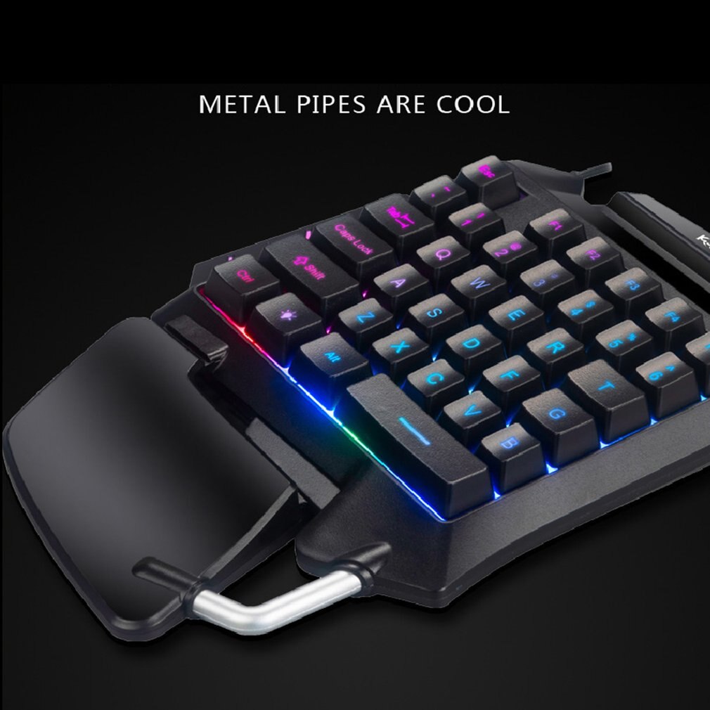 One Hand Mechanical Gaming Keyboard RGB Backlit Portable Mini 35KEY Gaming Keyboard Game Controller For PC For PS4 Xbox Gamer