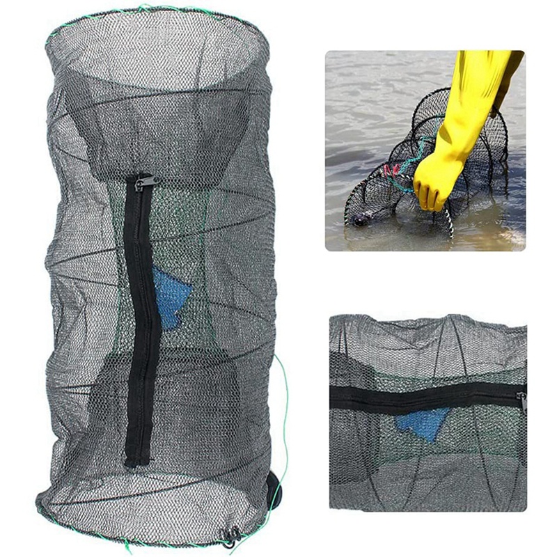 Filet de pêche pliable, pièges, Portable, écrevisses, accessoires