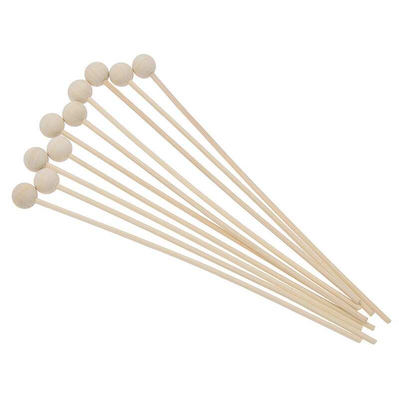 10pcs Wooden Ball For Fragrance Diffuser Rattan Replacement Reed Sticks Modern Table Decoration