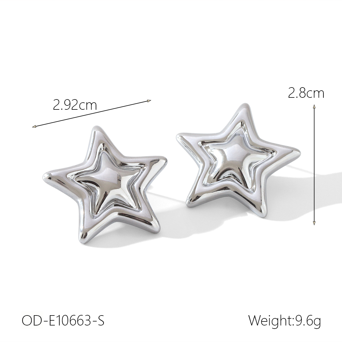Boucles d'oreilles étoile en acier inoxydable plaqué or 18 carats pour femmes, bijoux tendance, accessoires de boucle d'oreille à la , pour la fête des Léons, avocat: PLAQUÉ ARGENT