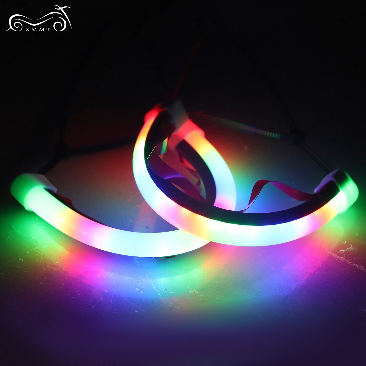 Motorrad Universal- LED 39 - 41mm Gabel Blinker Lauflicht Streifen Für Harley Electra Straße gleiten FLHR FLHX