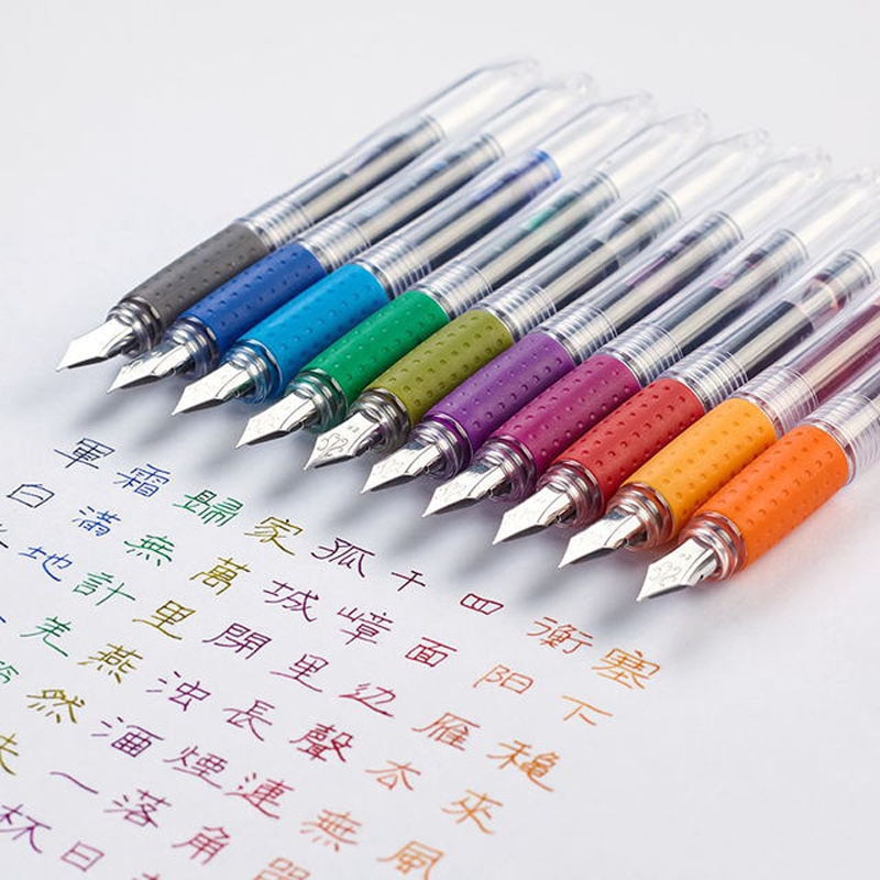Kreative transparente farbige brunnen stift EF Nib Student Spezielle Farbe Tragbare Können Ändern Nachfüllen Tinten Büro & Schule Suppli