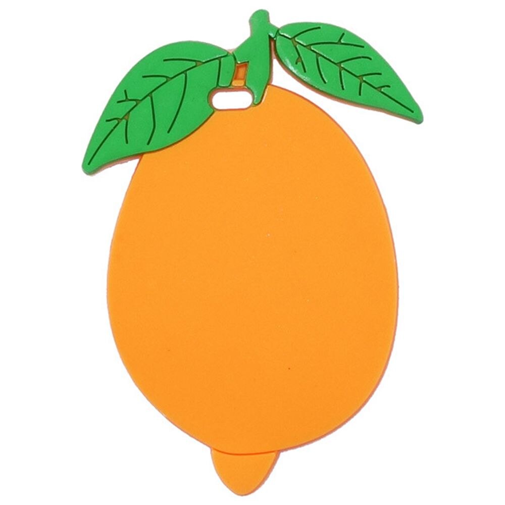 1PCS PVC Luggage Tag Silicone Cartoon Cute Fruits Suitcase Tags Name Address Holder Baggage Boarding Tags Label: Loquat