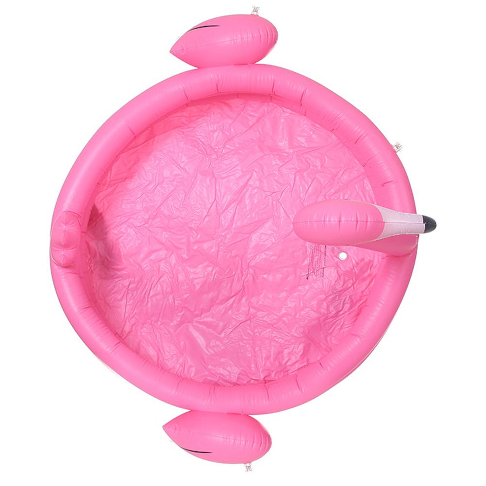 Piscina inflable grande con forma de flamenco para niños piscina familiar de tres capas Circular