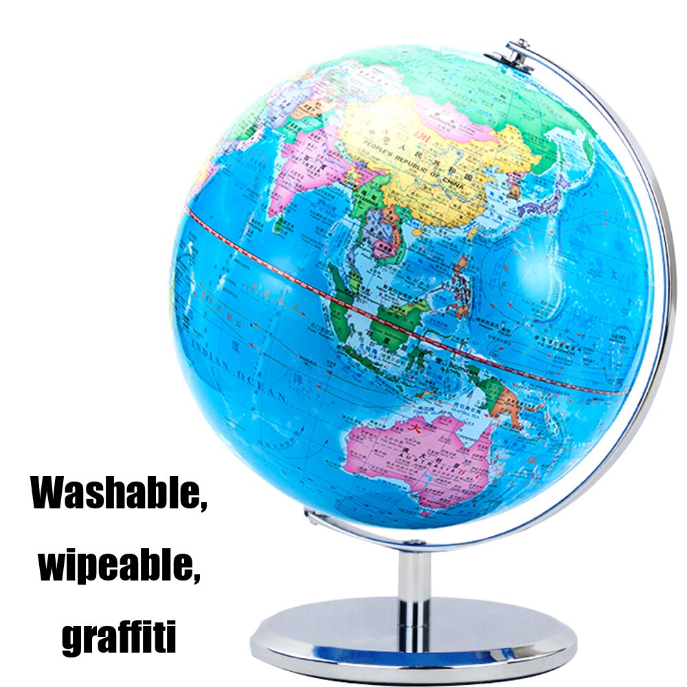 1 stk 20cm world earth globe map omskrivningsbart drejestativ geografi uddannelsesmæssigt øge kendskabet til geografi børnekontor