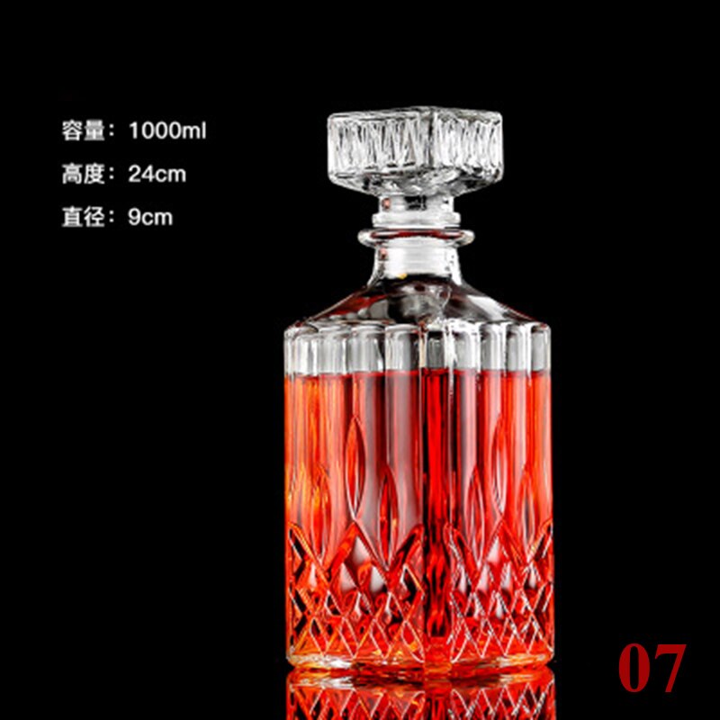 GLA-133-A de bouteille en verre de décanteur de vin clair de 750-1000ml: 07