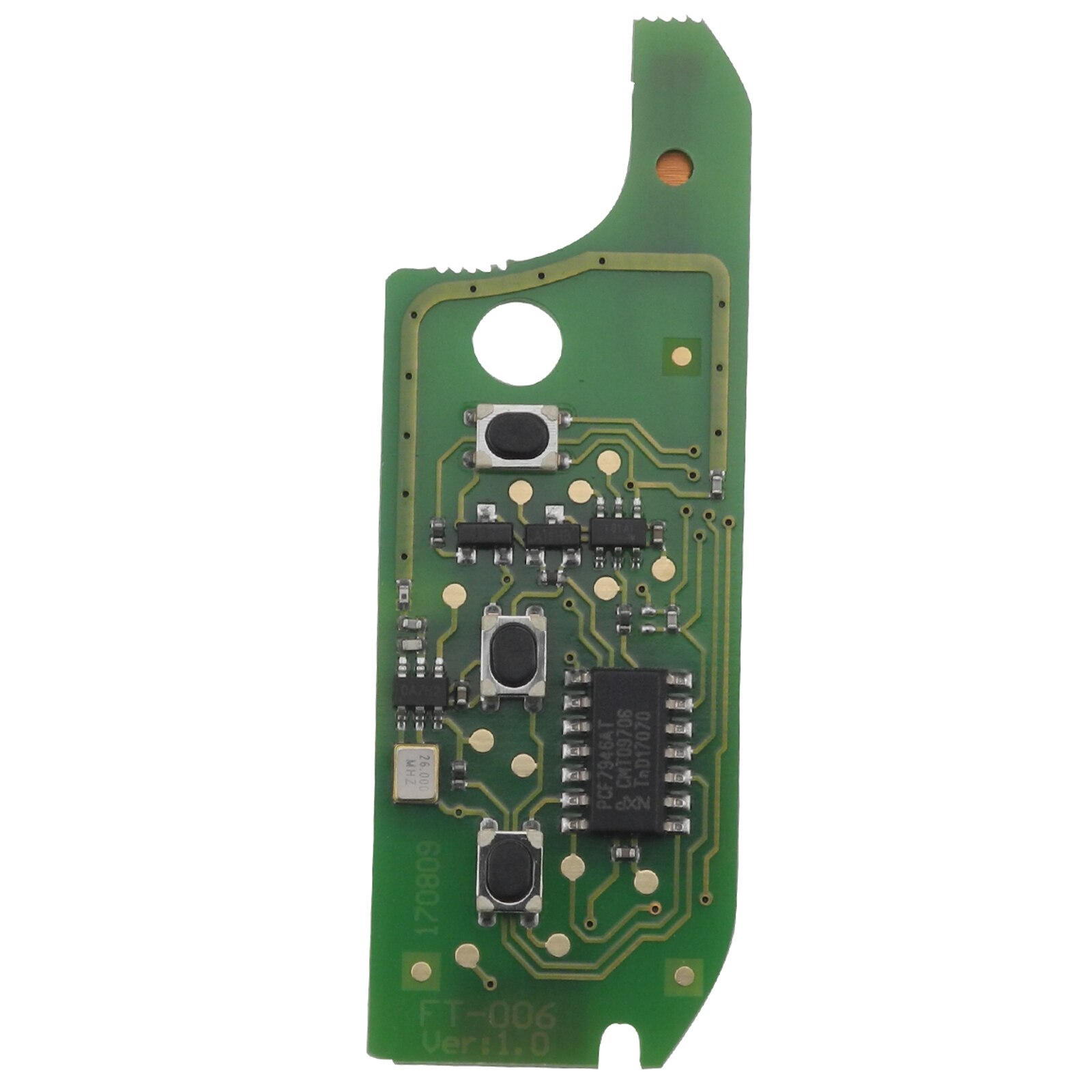 Kutery 3 Buttons Replacement Flip Folding Remote Car Key Fob 433Mhz Id46 For Fiat 500 Grande Punto