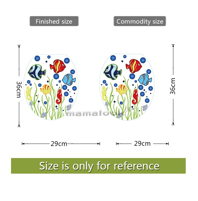 Cartoon fish stickers Home Decoration Underwater Scenery Mural Art Bathroom Kitchen Decor Decals: 11