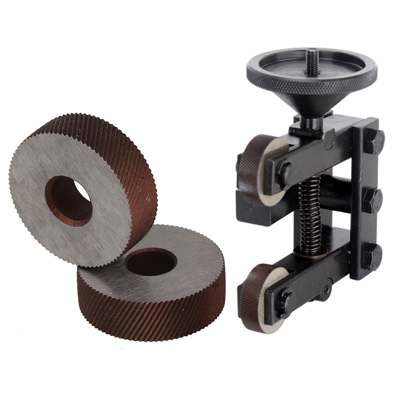 Pair of 0.5mm Gear Hob Wheel Knurled Wheel Knife Textured Knurled Lathe Embossing wheel Machine Tools Accessories