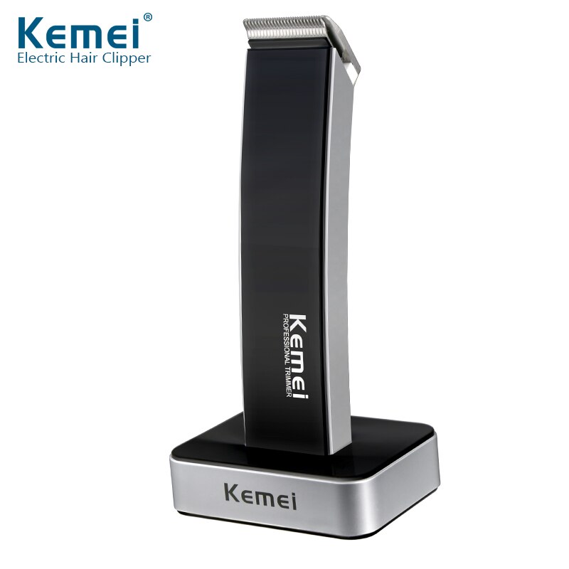 kemei haircut machine Hair clipper Trimmer Men's electric haircut Barber Shop machine for hair short haired man: Black / US Plug