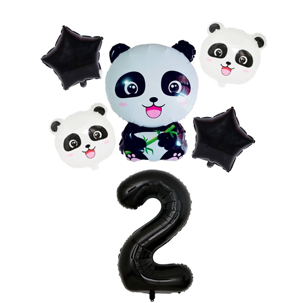 Lovely Panda Theme Kids Happy Birthday Party Decoration Paper Plate Napkin Cup Straw Disposable Tableware Baby Shower Supplies: 2
