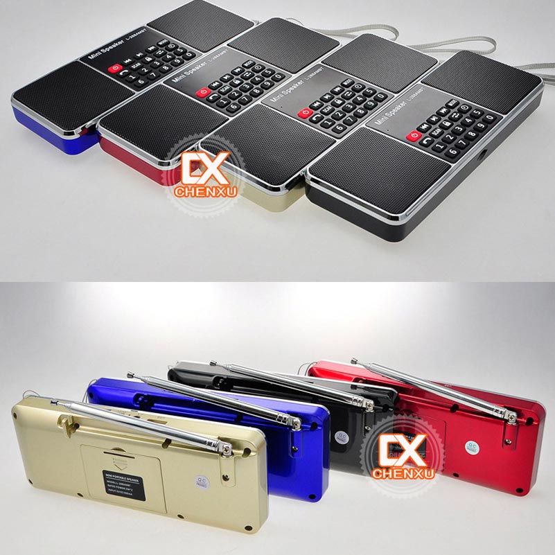 Bluetooth Stereo Portable FM Radio Speaker Music Player with TFCard USB Disk LED Screen Volume Control Rechargeable Loudspeaker