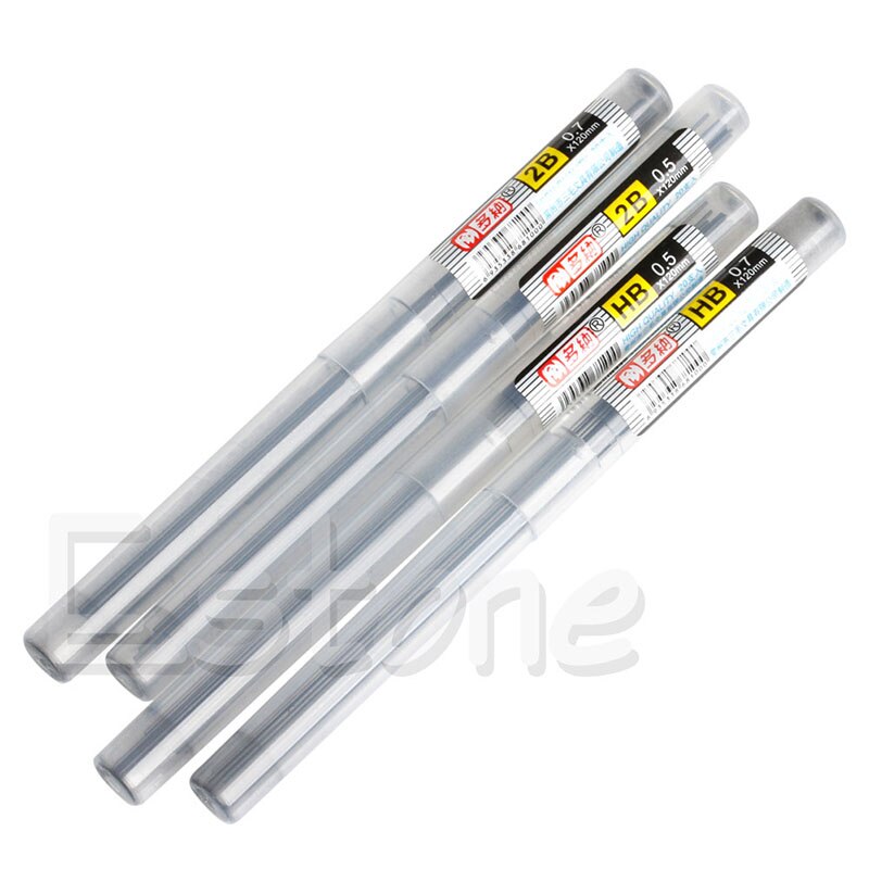 4 Stks/set 2B/Hb Potlood Een Refill Buis 0.5 Mm/0.7 Mm Automatische Potlood Stijl 11 cm