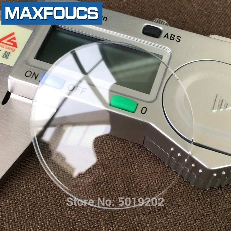 Table glass round smooth mineral glass Double dome thickness 3.0 mm, diameter of 26-43.5mm