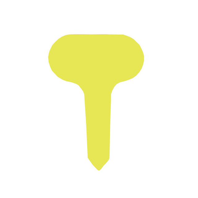 100Pcs Plant Labels 7 Colours Garden Stakes Markers Tags Waterproof Re-Usable Markers Flower Vegetables Potted Sign Stakes: Yellow