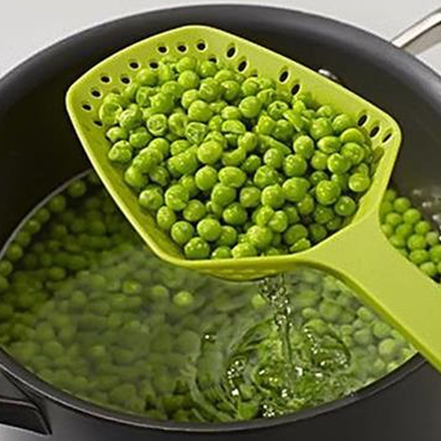 Espátula de plástico para cocina, espátula de hielo con fugas de agua, utensilios de cocina para lavar verduras