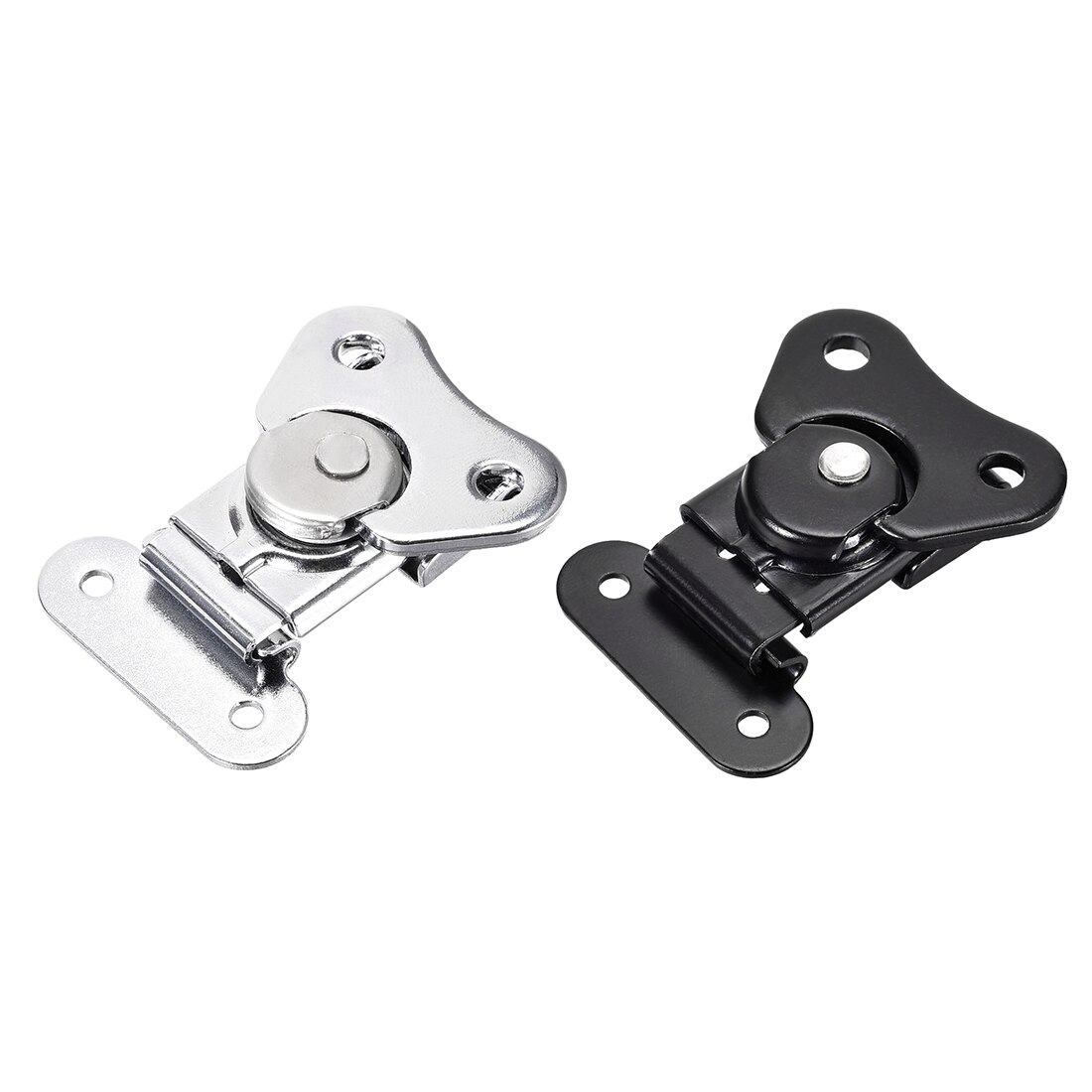 Uxcell 1-3 szt 1.57-cala 1.61-cala żelazo motyl skręcać zatrzask opiekun zacisk przegubowy czarny srebrny 40mm x 38mm 41mm x 38mm