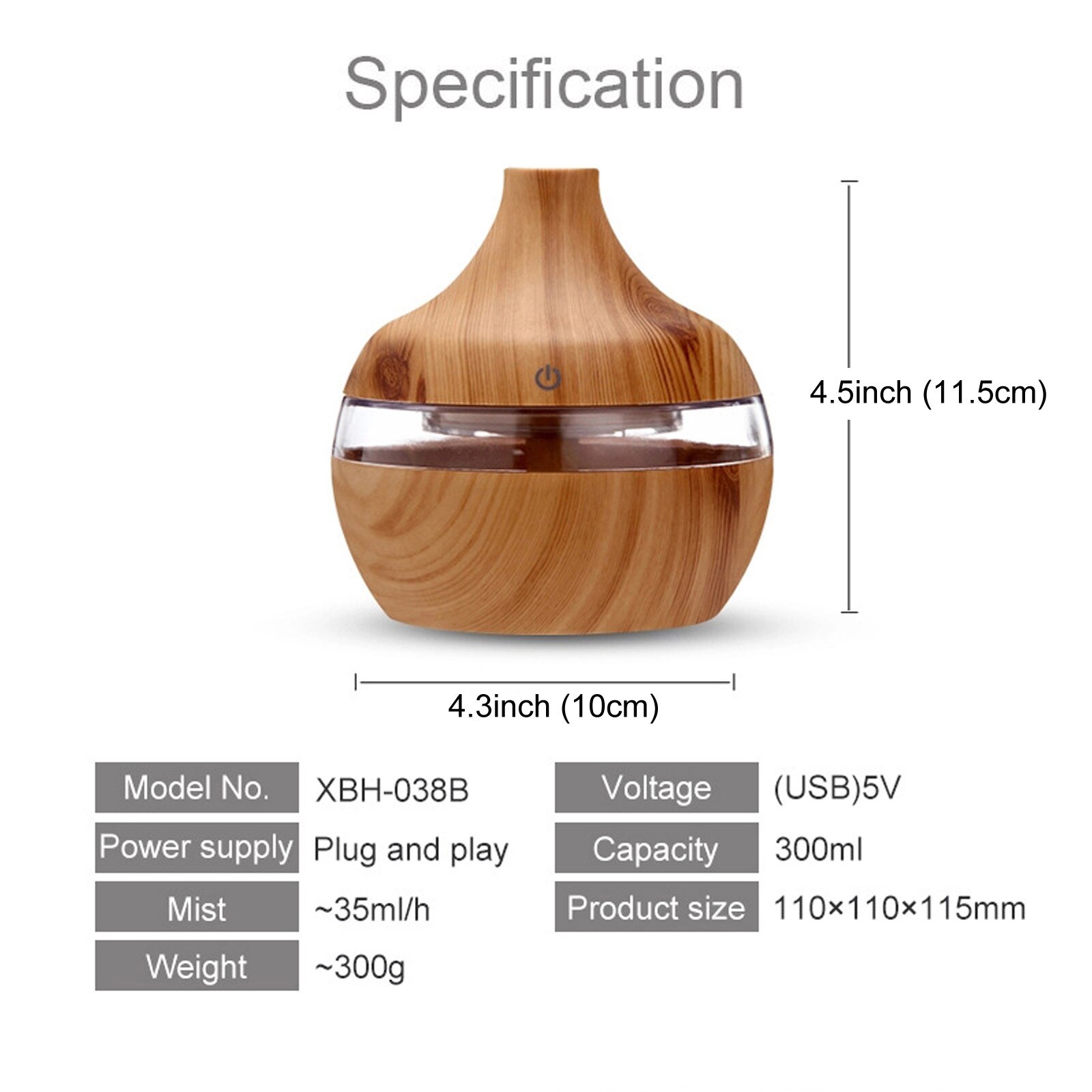 40 #300Ml Lucht Aroma Essentiële Olie Diffuser Led Aroma Aromatherapie Luchtbevochtiger Diffusore Oli Air Aroma Essentiële Olie Diffuser led