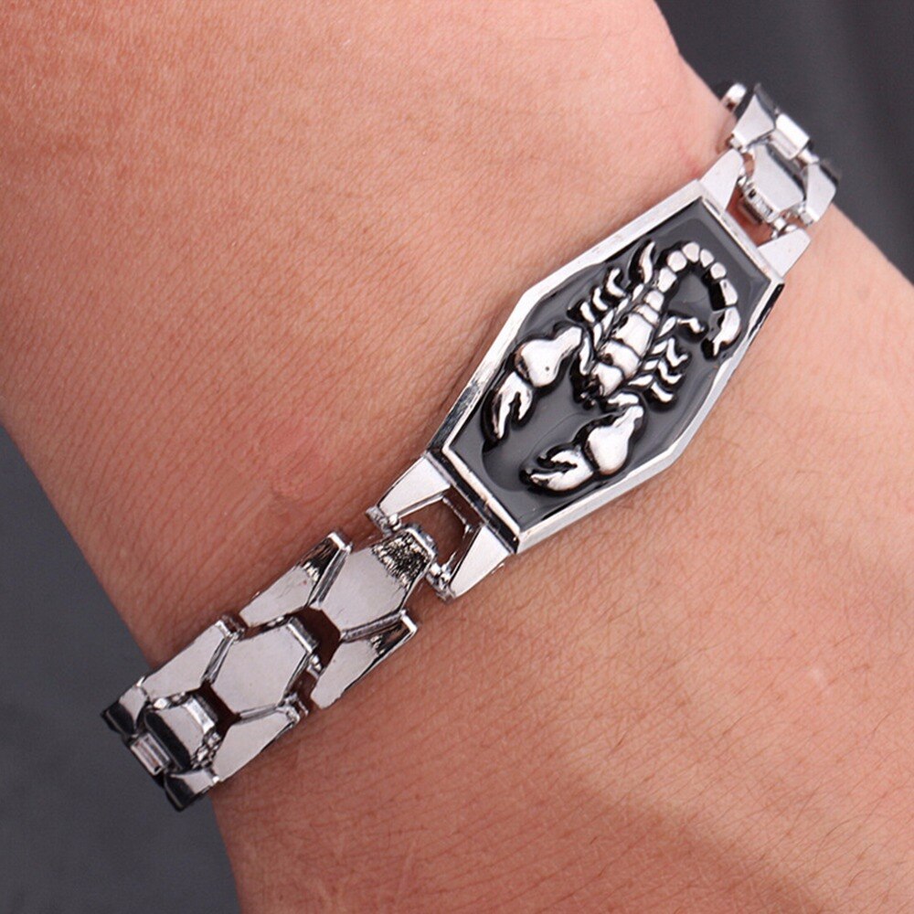 Edelstahl Armbänder Männer Skorpion Charme Armbänder Punk Mann Armbänder & Armreifen Armbinde Pulsera hombre Schmuck