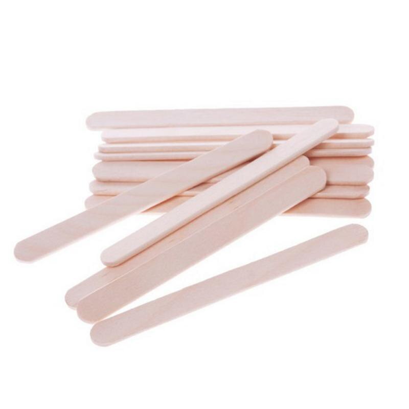 100 Pcs Natural Wooden Popsicle Stick Kids Hand Crafts Art Ice Cream Lolly Cake DIY Making Ice Cream Stick Popsicl Accesories