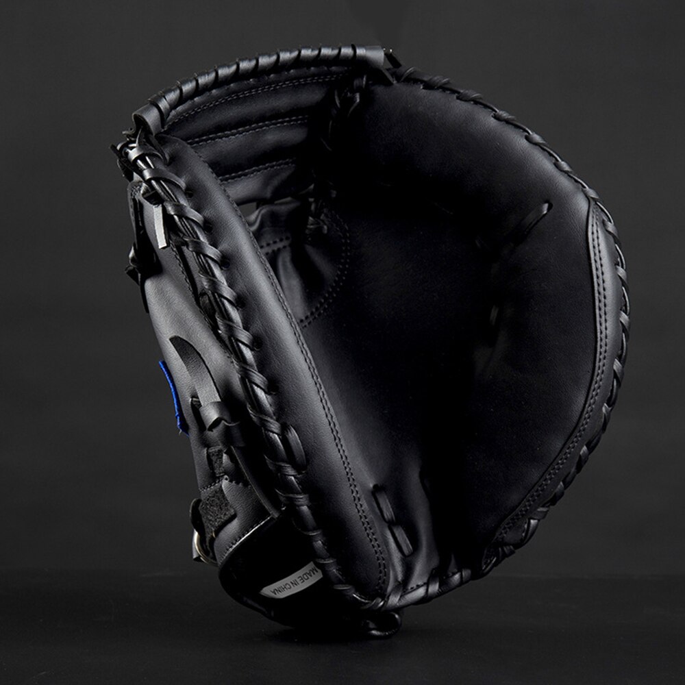 FDBRO Verknüpfungen Hand Erwachsenen Ausbildung draussen Sport Braun Schwarz PVC Baseball Fänger Handschuh weicher Ball Praxis Ausrügestochen Größe 12,5 zoll