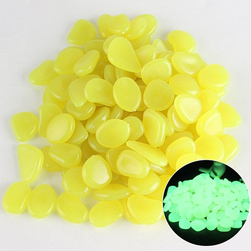 Luminous stone Glow in the Dark garden aquarium artificial stone luminous color goose egg stone luminous luminous stone: J