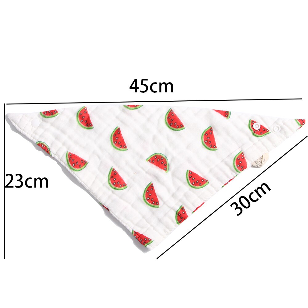 unisex Nette 8-schicht Baumwolle Baby Lätzchen Weichen Obst aufbringen Banane Erdbeere Bandana für Kleinkind Kleinkind Rülpsen Fütterung Speichel handtuch