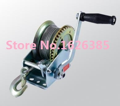 500lbX8M--800lbX10M Boat windlass truck auto manual winch with wire rope and hook, hand puller tire repair tool