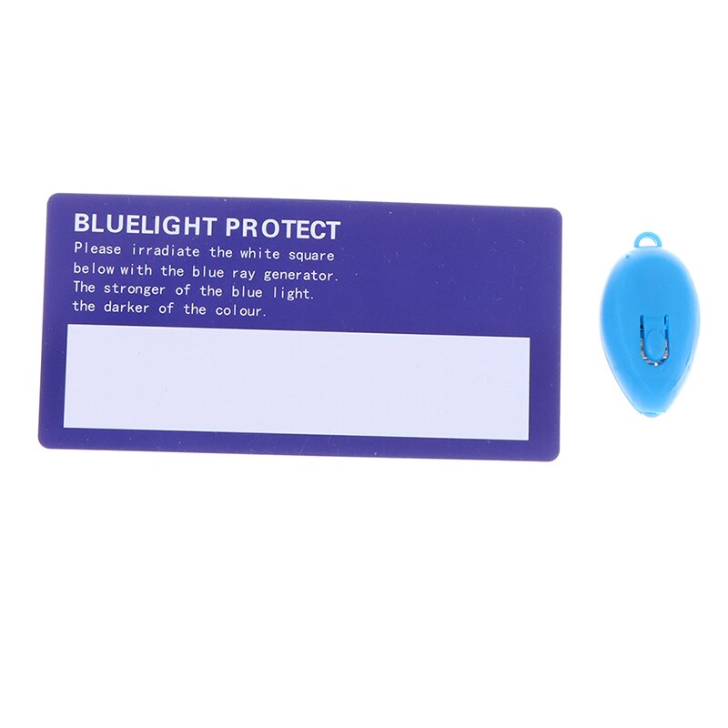 1Pcs Zaklampen Anti Blauw Licht & 1Pcs Card Led Plastic Zaklamp Glazen Test: Paars