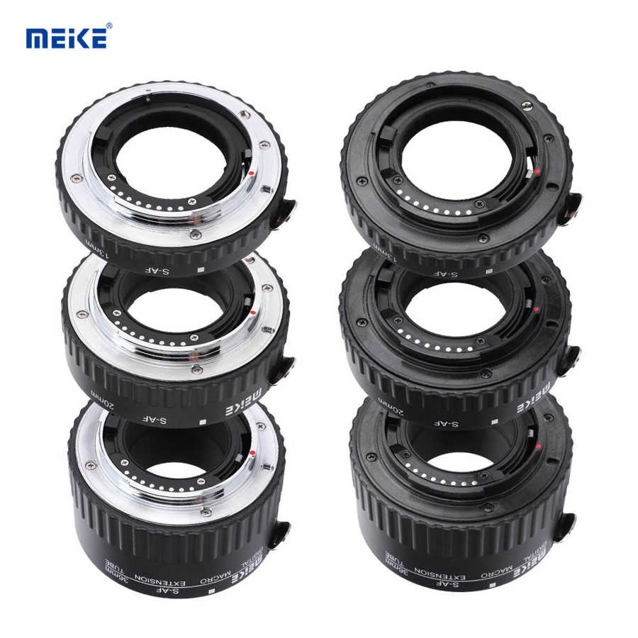 Supporto per obiettivo Meike messa a fuoco automatica tubo di prolunga Macro 12mm + 20mm + 36mm per Sony Alpha DSLR camera SLR accessori len