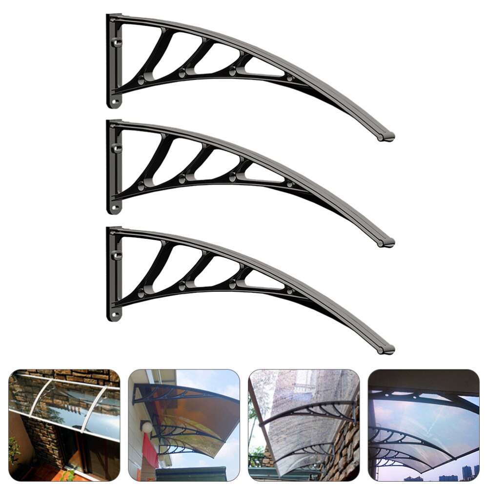 3 Pcs Balkon Luifel Ondersteuning Beugel Luifel Fixing Houder Luifel Ondersteuning Tool: Default Title