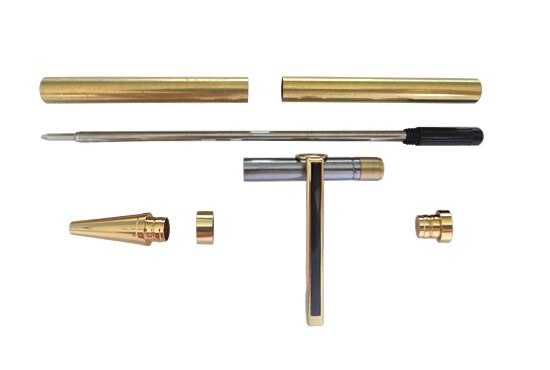 Diy Pen Kits Slimline Pen Kits Van Verschillende Kleur Op Hete Verkoop RZ-BP5 #: Gold black stripe